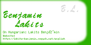 benjamin lakits business card